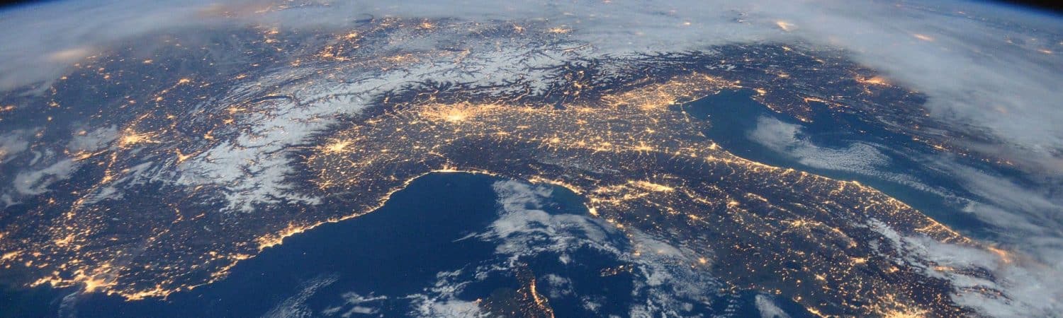 View of earth from the international space station